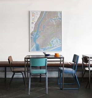 new york wall map by the future mapping company