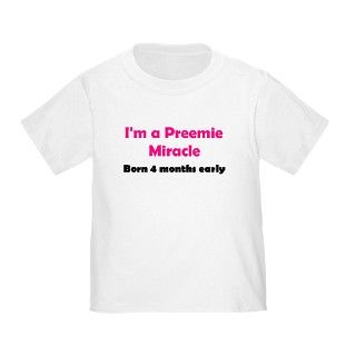Preemie Miracle 4 months early, Girl baby shirt by miracle_babies