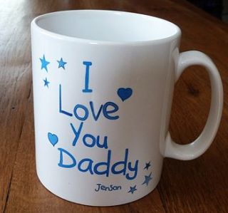 personalised i love you father's day mug by sleepyheads