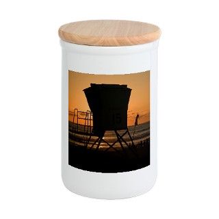 Silhouette of a lifeguard stand, O Flour Container by ADMIN_CP58024067