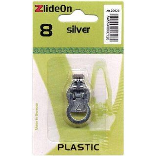 Fix A Zipper Size 8 Plastic ZlideOn Zipper Pull Replacements, Silver