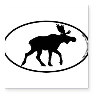 Moose SILHOUETTE Oval Sticker by Admin_CP1554833