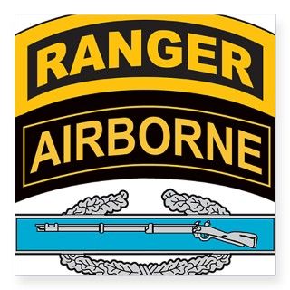 CIB with Ranger/Airborne Tab Rectangle Sticker by Admin_CP439612