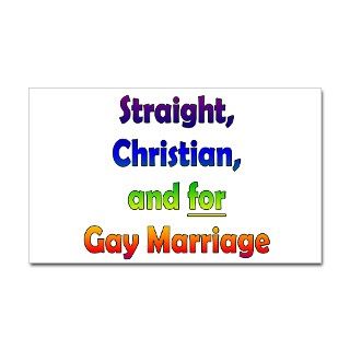 Straight,Christian,GayMarriage Rectangle Decal by moreattitude
