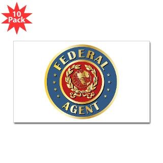 Federal Agent FBI Rectangle Sticker 10 pk) by bestoccupationt