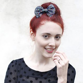 medium glitter hair bow in 30 colours by crown and glory