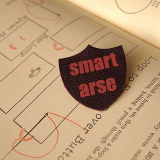 leather prefect badge by afterward by wendy ward