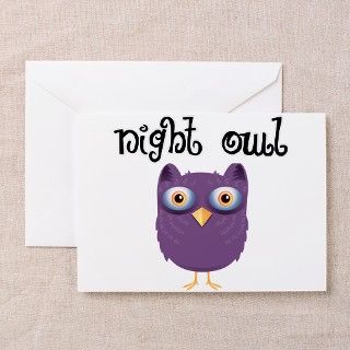 Night Owl Greeting Card by dlpcustom