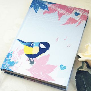 bird vintage fabric notebook by munchkin creative