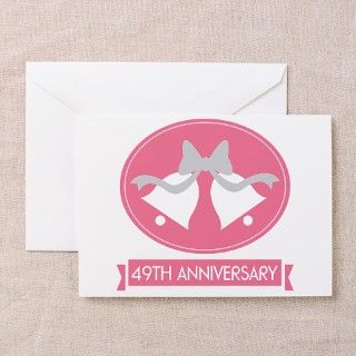 49th Wedding Anniversary Bells Greeting Card by anniversarytshirts4
