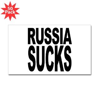 Russia Sucks Rectangle Sticker 50 pk) by myshirtsucks