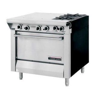 Liquid Propane Garland M43 2S Master Series 2 Burner 34" Gas Range with 2 Even Heat Hot Tops and Sto Appliances