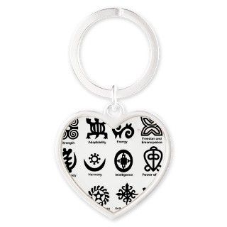 West African Strength Symbols, Andi Heart Keychain by ADMIN_CP112947994