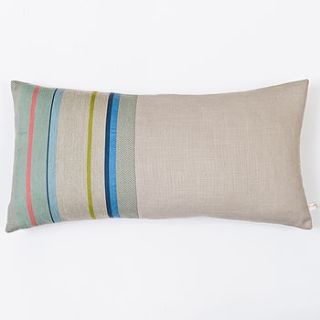 aldeburgh stripe woven cushion cover by laura fletcher textiles