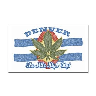Denver Mile High City Marijuana Sticker (Rectangul by milehighcity