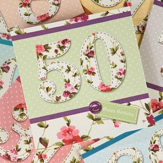 age birthday card   vintage florals by aliroo