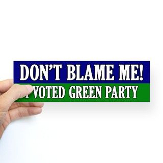I voted Green Party Bumper Bumper Sticker by rosierockets