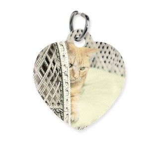 Yellow Tabby Cat Pet Tag by alpendesigns