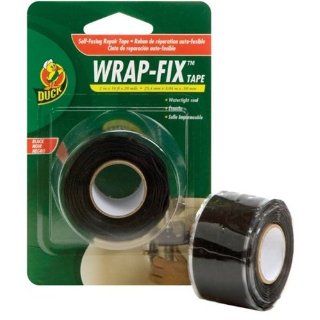 Duck Brand 442055 Wrap Fix Repair Tape, 1 Inch by 10 Feet, Single Roll, Black   Tape Reels  