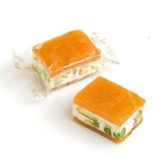 Nougat with Pistachios and with Dried Apricot Paste (Qamareddine)  Nut Cluster Candy  Grocery & Gourmet Food