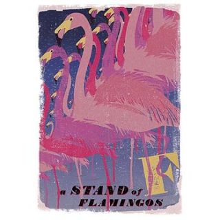 graphic design print flamingos by lavender room