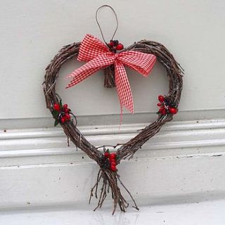 twiggy heart wreath by heart & parcel