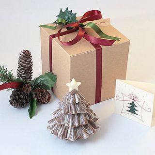 handmade chocolate christmas tree by message muffins