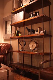 reclaimed industrial style oak bookshelf by cambrewood
