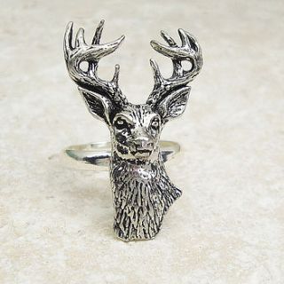 wild stag ring antiqued pewter by wild life designs