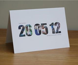 personalised save the 'date' photograph cards by imagine photowords & craft kits