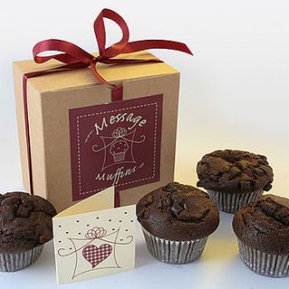 gift boxed chocolate muffins by message muffins