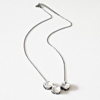 three chunky stone charm necklace by norigeh
