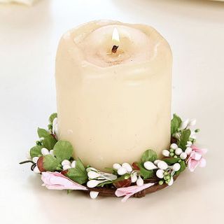 summer floral candle ring by dibor