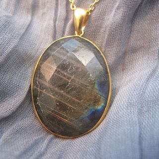 semi precious large pendant by kiskardesh