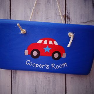personalised car door sign by giddy kipper