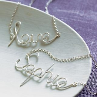 personalised name necklace by marie walshe jewellery