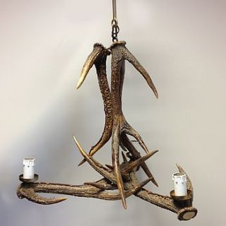 vintage antler chandelier light by iamia