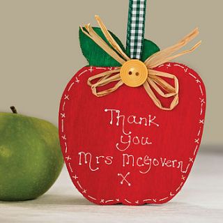 personalised thank you teachers apple by kitty's
