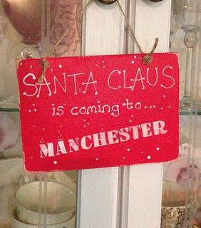 santa claus is coming sign by the little lancashire smallholding