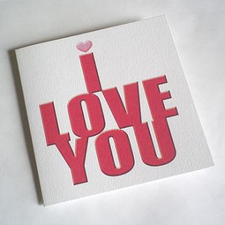 i love you oh yes i do card by glyn west design