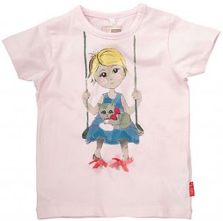 hafina girl on swing cotton t shirt by ben & lola