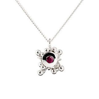 molecule ruby cluster necklace by yen jewellery