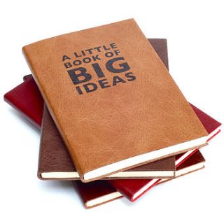 'a little book of big ideas' leather notebook by hope house press