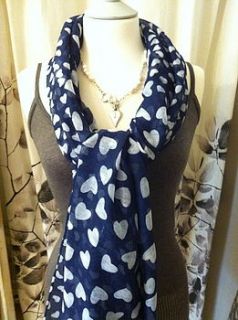 hearts scarf by french grey interiors