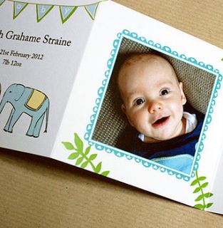 ten personalised baby photo thank you cards by ten and sixpence