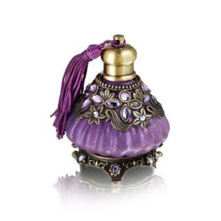 Welforth Bejeweled Purple Perfume Bottle with Tassle Model No. PB 747  Decorative Bottles  Beauty
