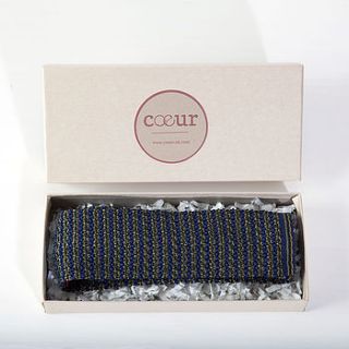 luxury silk knitted tie in melange by coeur menswear
