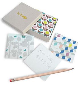 notelets recycled memos by lollipop designs