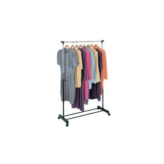 Free Standing Storage Rolling Adjustable Garment Rack Clothes Hanger