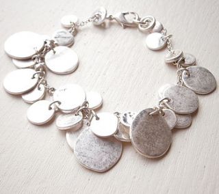silver coin bracelet by lily & joan